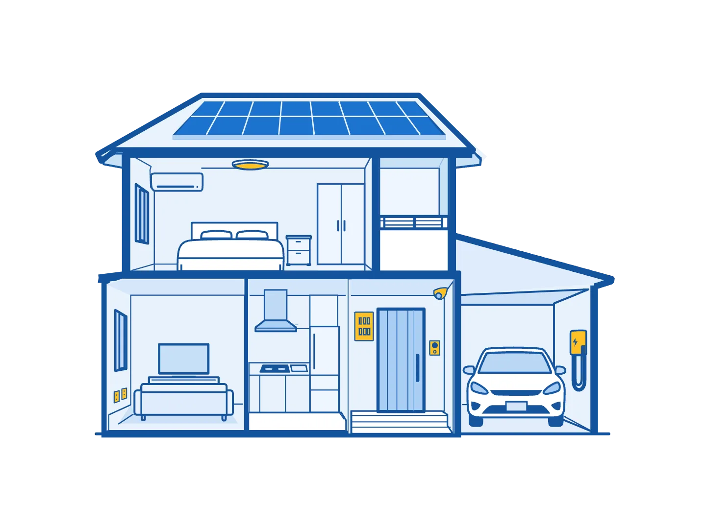住まいの断面イラスト